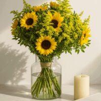 Ramo de Girasoles en florero