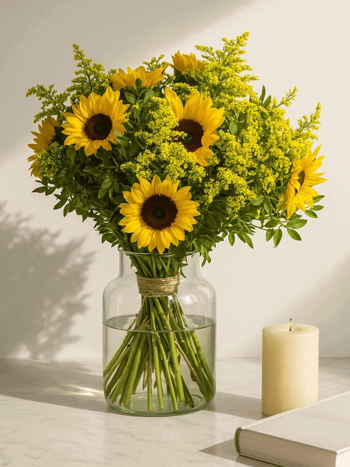 Ramo de Girasoles en florero